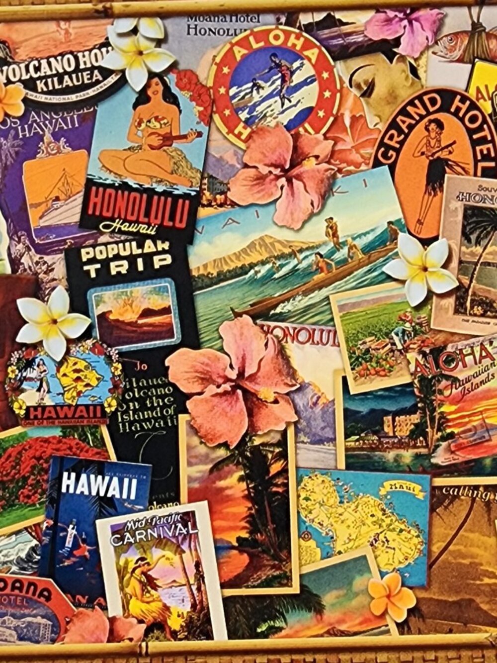Vintage Hawaii Travel Memories Jigsaw Puzzle